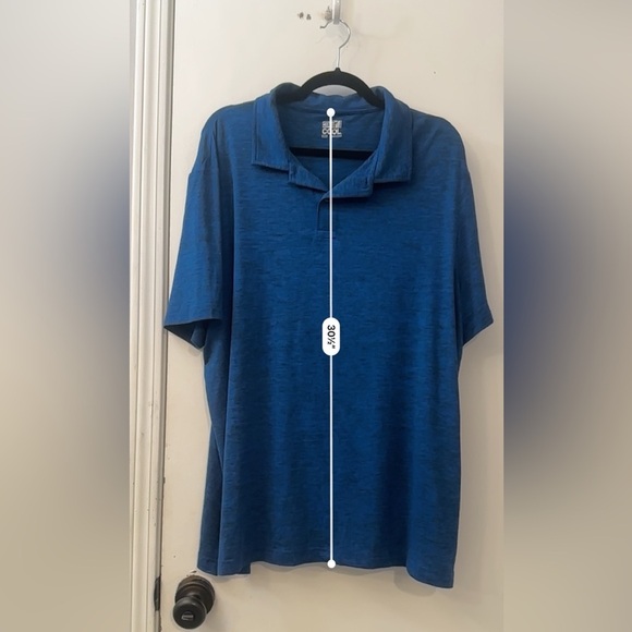 32 Degrees Cool Men’s Polo Shirt XXL Blue Moisture-Wicking Stretch Golf Casual - Picture 7 of 8